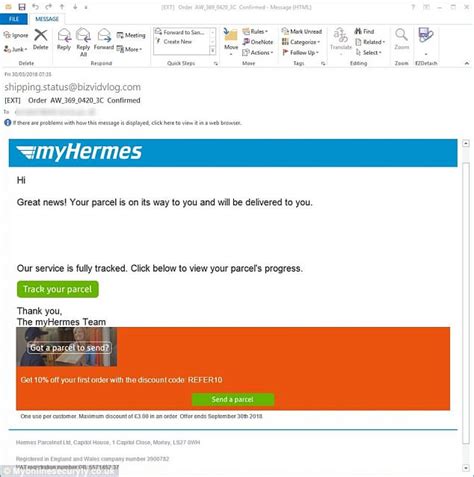 hermes phishing mails|hermes bank scam.